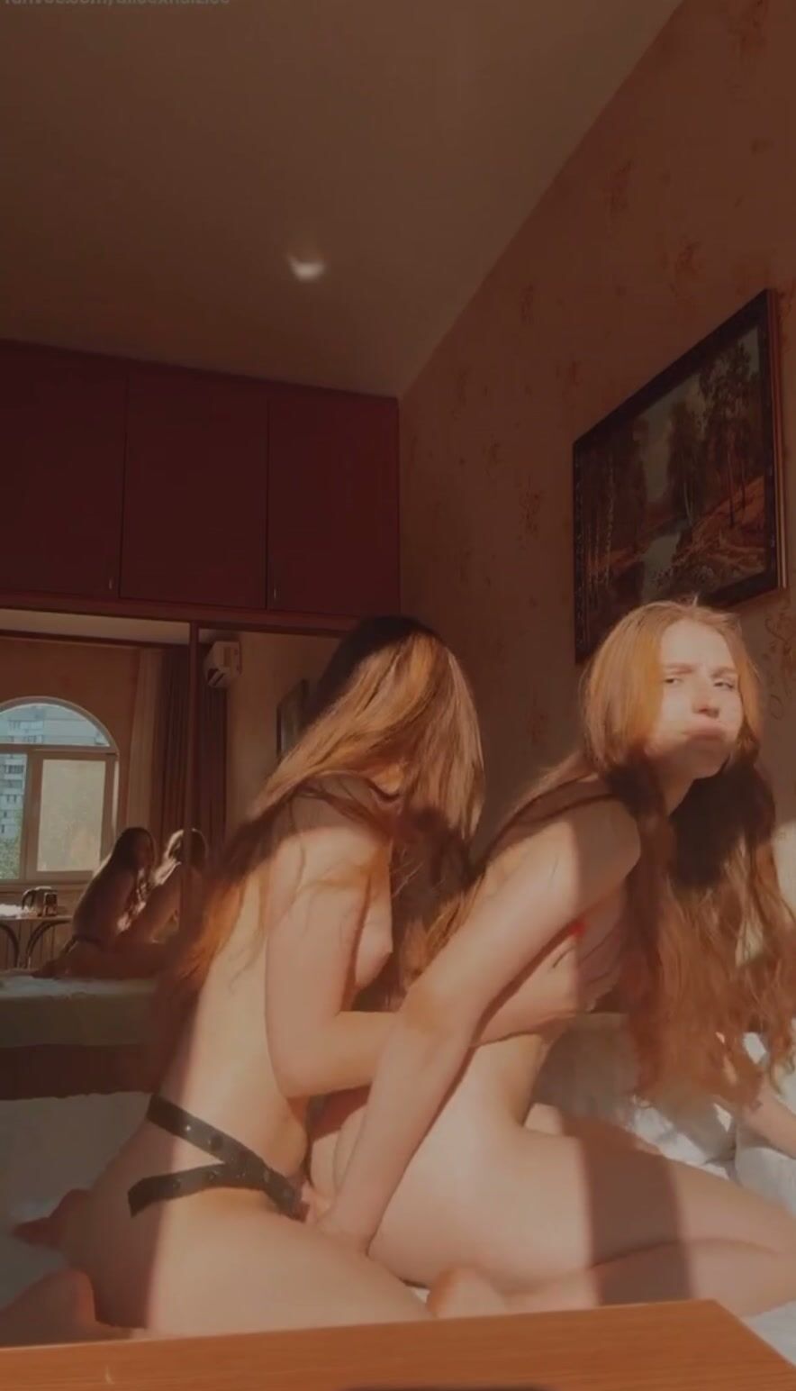 Alice & Haizlee Ukrainian Twins strap on