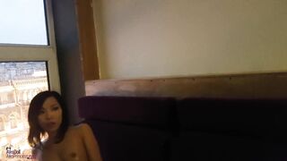 Aikodoll playing in cafes, dressing rooms, and windows